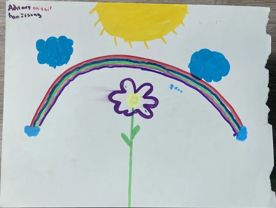 Rainbow, flower and sun, Adriany